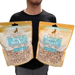 2bags/11oz 100% Duck Breast Freeze-Dried 310g , Healthy, Not Ground or Compressed, Grain-Free, High-Protein, Single-Ingredient Dog Treats , Cat Treats, Training Treats, Meal Topper, puppies and kittens friendly