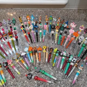 Custom Beaded Pens with Ink Refill