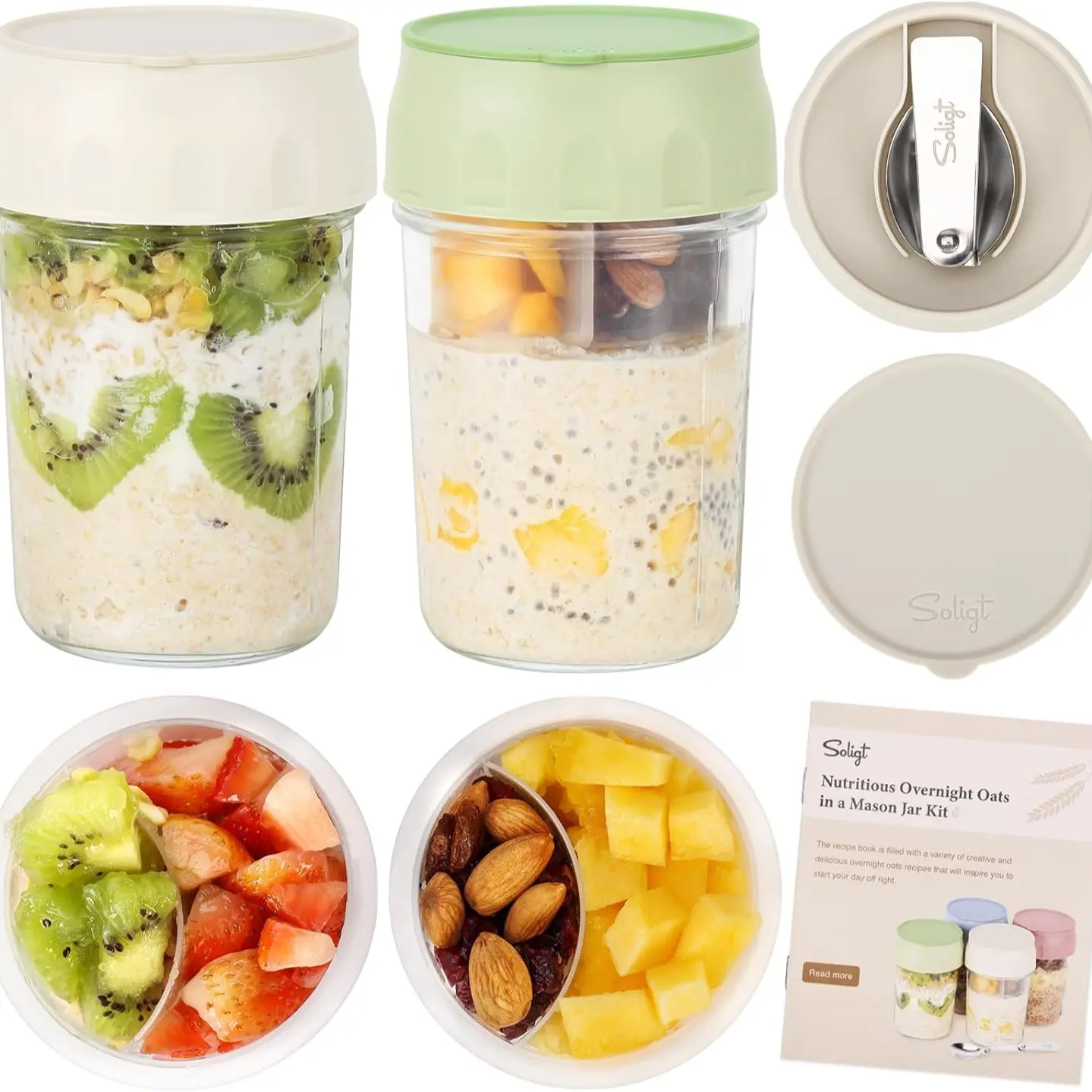 2 Set-Oat White/Organic Green