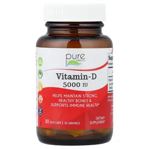 Pure Essence Vitamin-D, 5,000 IU, 30 Vegi-Caps