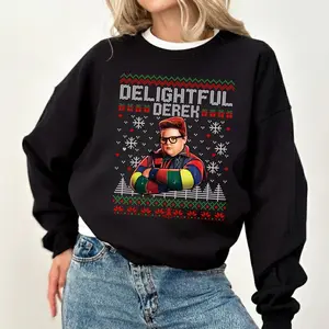 Delightful Derek Chistmas Shirt, Comfort Color Movie Shirt, Gift For Move Fan, Trending Shirt, Gift For Friend