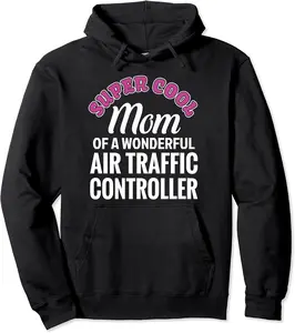 Super Cool Mom of Air Traffic Controller Funny Gift Pullover Hoodie - Rubencordov Shop 21B081M88HDL
