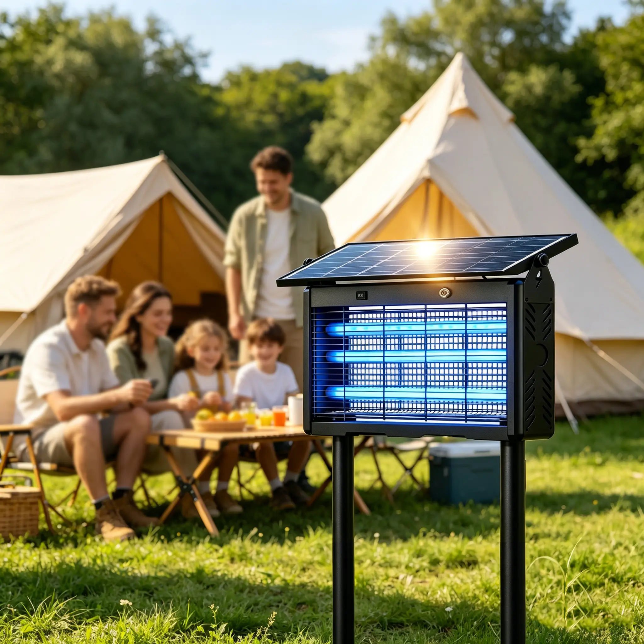 Smart Solar Bug Zapper ,Mosquito Zapper Indoor with 2500V High Powered,patio fly control,yard essential,Outdoor camping, picnicking , fishing Dual Solar & USB R bug zapper echargeable Insect Killer for Patio, Garden, Backyard,waterproof, Outdoor Use