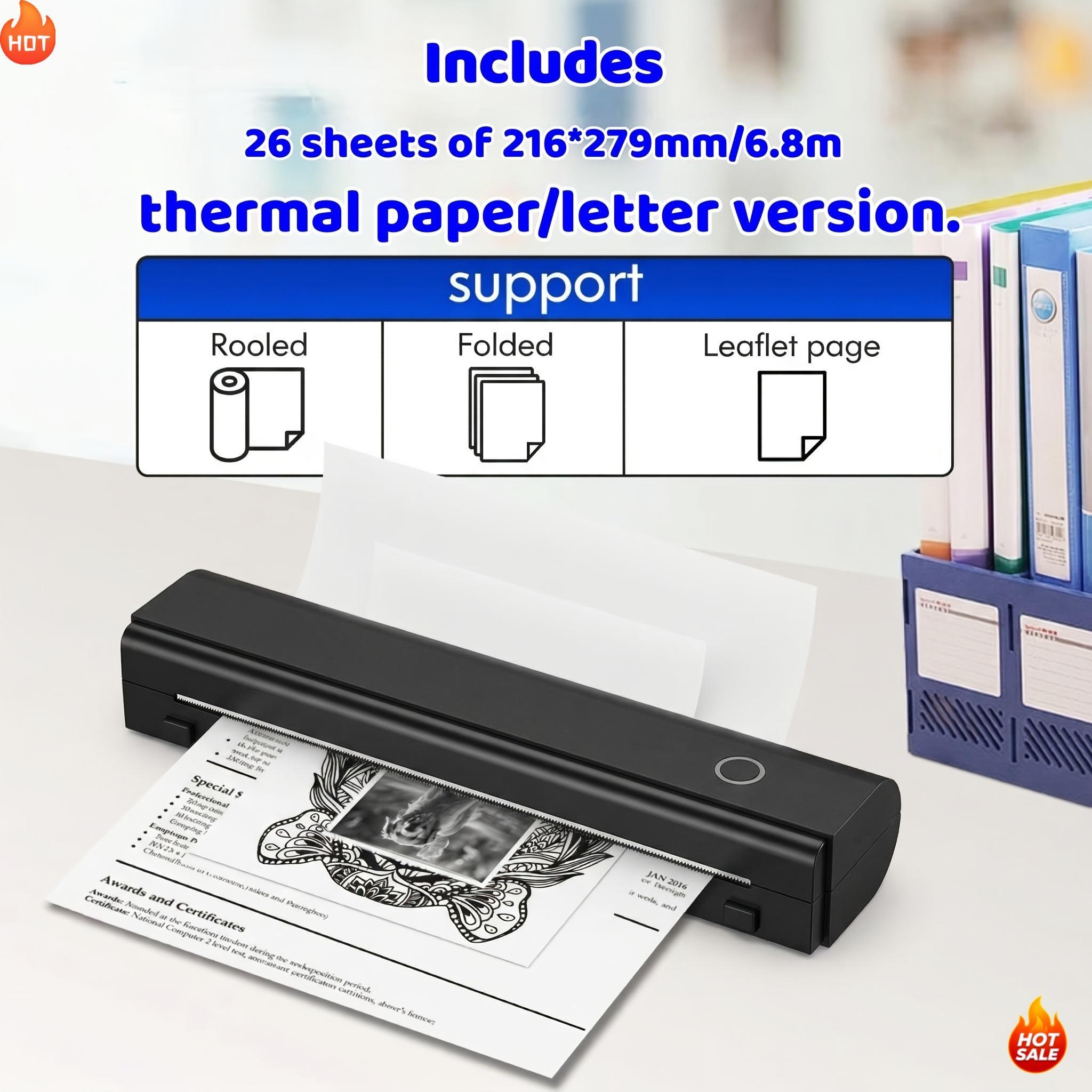 N80 Portable Inkless Thermal Printer Wireless Mobile Printer for Home Office School Travel with Compatible Thermal Paper