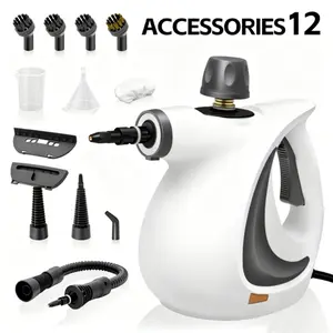 DauHor 2026 New Portable Handheld Steam Cleaner, with detergent container and safety lock, equipped with 12 accessories, fast heating, suitable for beds, sofas, furniture, kitchen, bathroom, floors Cleaning Tool Home Vacuum
