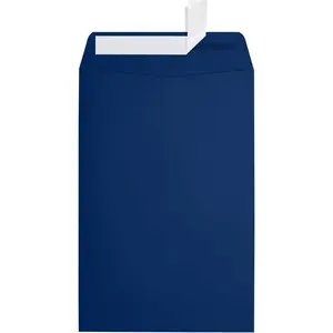 6 x 9 Open End Envelopes Peel & Press Navy Blue 80lb. Text 50 Qty