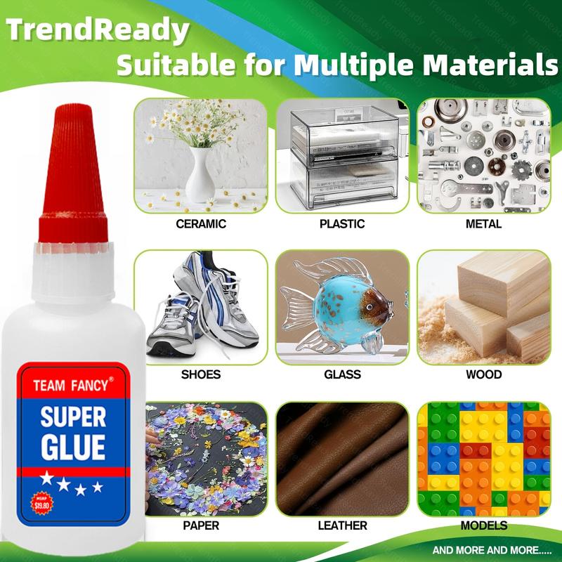 Magic Glue Shoe Glue New Super Glue 50ML Clear Strong Adhesive Fast Drying Cyanoacrylate for Wood Rubber Leather Plastic Metal Rhinestone Jewelry DIY Crafts