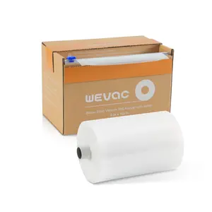 Wevac 8" x 130' Food Vacuum Sealer Bags Keeper with Cutter, BPA Free Roll Storage Bag, Clear room organizer