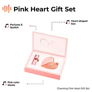 Enjoy the perfect combination of long-lasting light fragrance and youthful appeal in one set. Heart Gift Box Perfume Lipstick Duo, Long-Lasting Light Fragrance, Youthful Appeal, Perfect Gift, Blind Buy