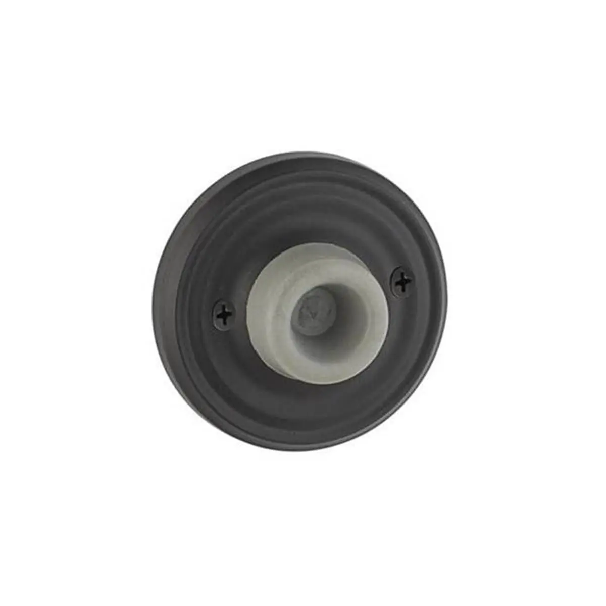 Emtek 2255US19 Regular Rosette Brass Wall Bumper, Flat Black