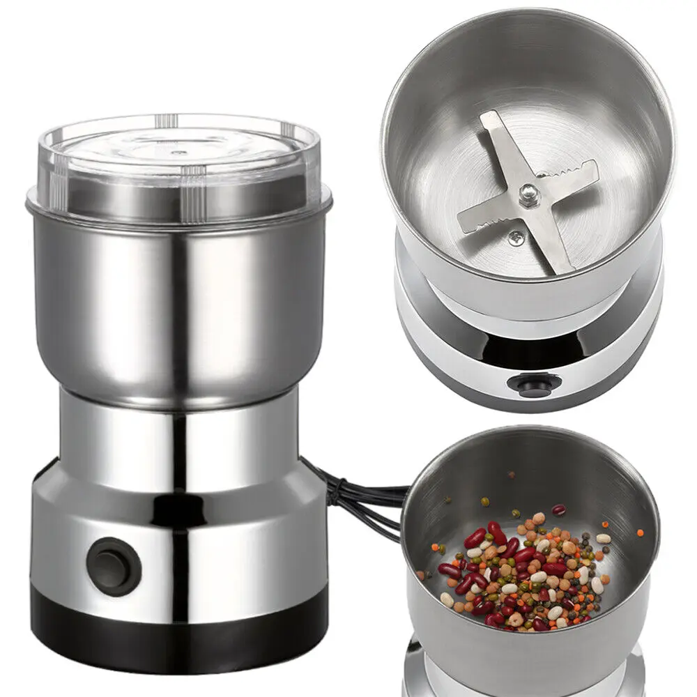 Smart Coffee Bean Grinder - Dry Grinder Nuts Spices Grinder Blender Stainless Steel US Stock Ceramic Manual Coffee Grinder