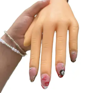 Lucky Wild Kiss Square Press-On Nail Set by Blue Belle Nails includes bold French tips—cheetah, kiss prints, 3D eight balls, and rhinestones—all sealed in a glossy gel finish. Reusable & striking.