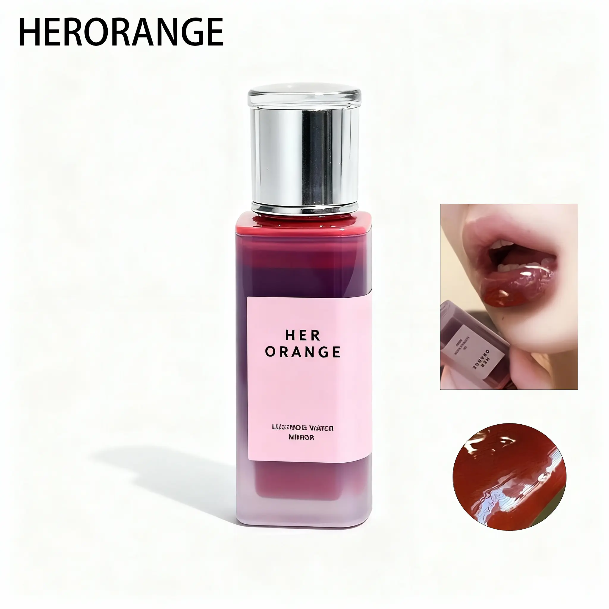 HERORANGE 6-Piece Glossy Lip Stain Set, Hydrating Lip Moisturizer with Korean Tint & Mirror Finish, Non-Sticky Longwear Makeup for Teens, Lipgloss, Cosmetic, Hydrate, Lip Care