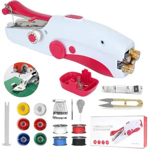Sewing Machine, Mini Sewing Machine Fast Stitching, Easy To Use Suitable for Sewing Clothes,Travel, Fabrics, DIY Clothes, Complete Package Sewing Kit for Beginners/Adults