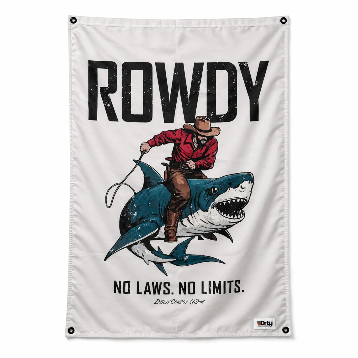 Rowdy No Laws. No Limits. 3' x 4' Flag Rowdy No Laws. No Limits. 3' x 4' Flag