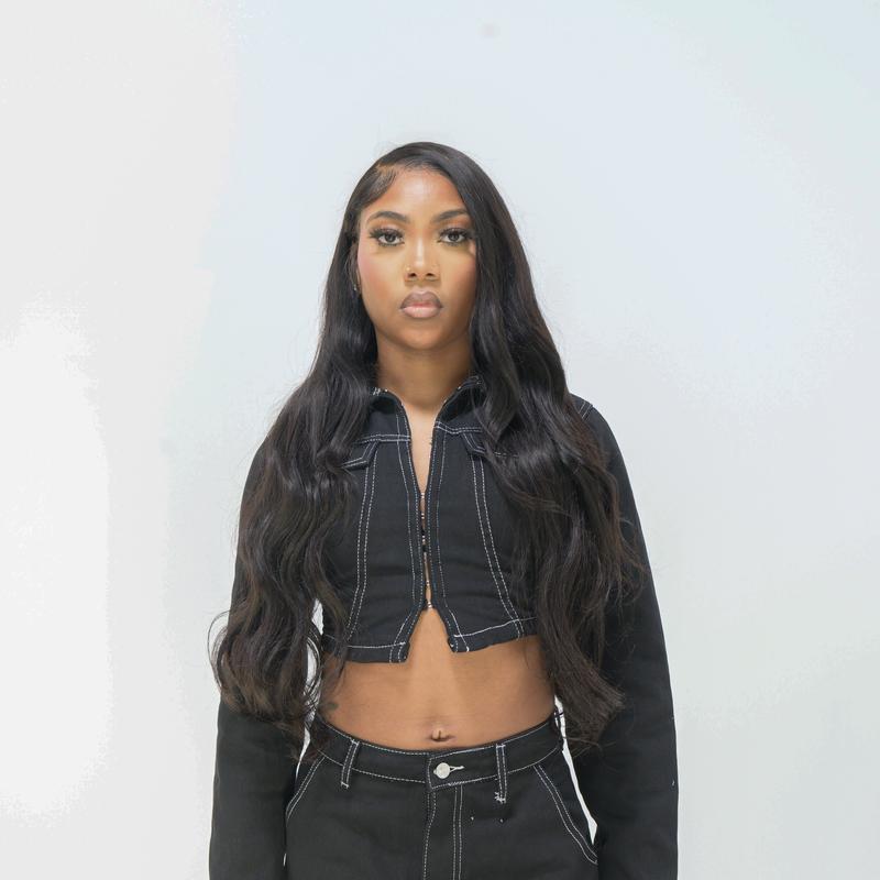 ND Black Cropped Denim Corset Jacket