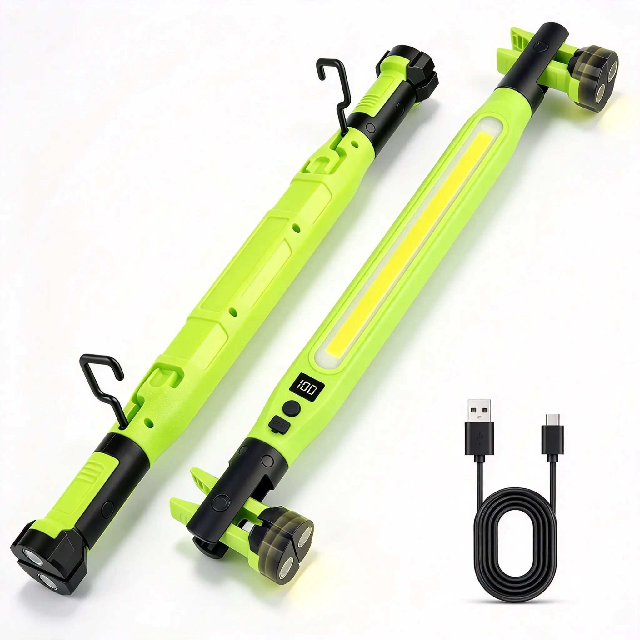 3000LM Under Hood Work Light,  Rechargeable LED Work Lamp with Magnetic Base & Hook, Portable Lighting Tool for Car Repair, Garage, Mechanics & DIY Projects