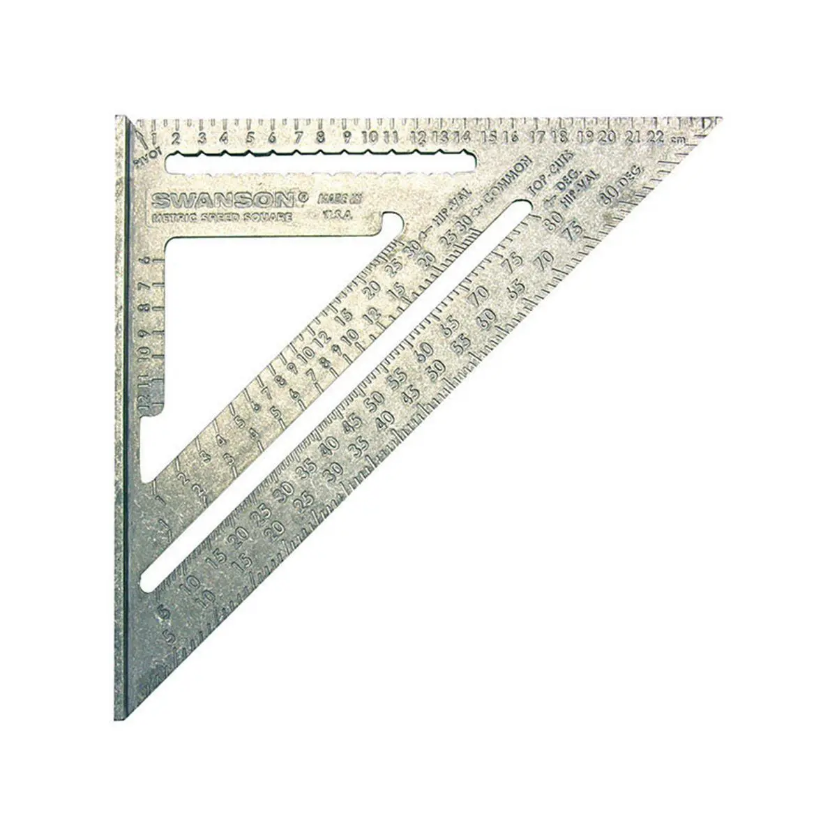 212 MAIN Metric Speed Square Ruler - Hardware Tool with Metric Scale, Aluminum, High-Grade Aluminum Alloy, 9.75" H x 14" W x 1" L for Accurate Measurements in Rafter Layout (Model NA202)
