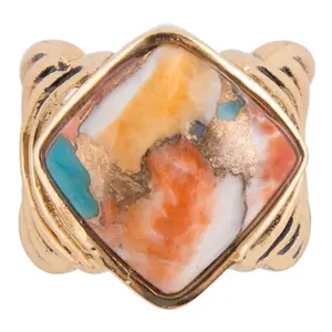 Barse Composite Turquoise w/ Infused Metal M atix Ring