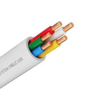 Syston 18/5 White Thermostat Wire - 18AWG 5-Conductor Solid Copper HVAC Cable (20ft-1000ft) | CL3R/CMR 300V UL/ETL Low Voltage | UV Resistant for Indoor/Outdoor Use | Compatible with Nest/Honeywell | Doorbell & Alarm Installation