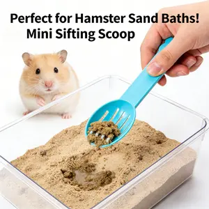 Hamster Sand Bath Scoop | Fine Mesh Sifter Shovel for Small Pets & Reptiles | Mini Terrarium Cleaner Litter Scoop for Chinchilla & Gecko