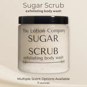 Sugar Scrub Exfoliating Body Wash – 11 oz – The Lotion Company – Bath & Shower – 7+ Scent Options Sugar Scrub Exfoliating Body Wash – 11 oz – The Lotion Company – Bath & Shower – 7+ Scent Options