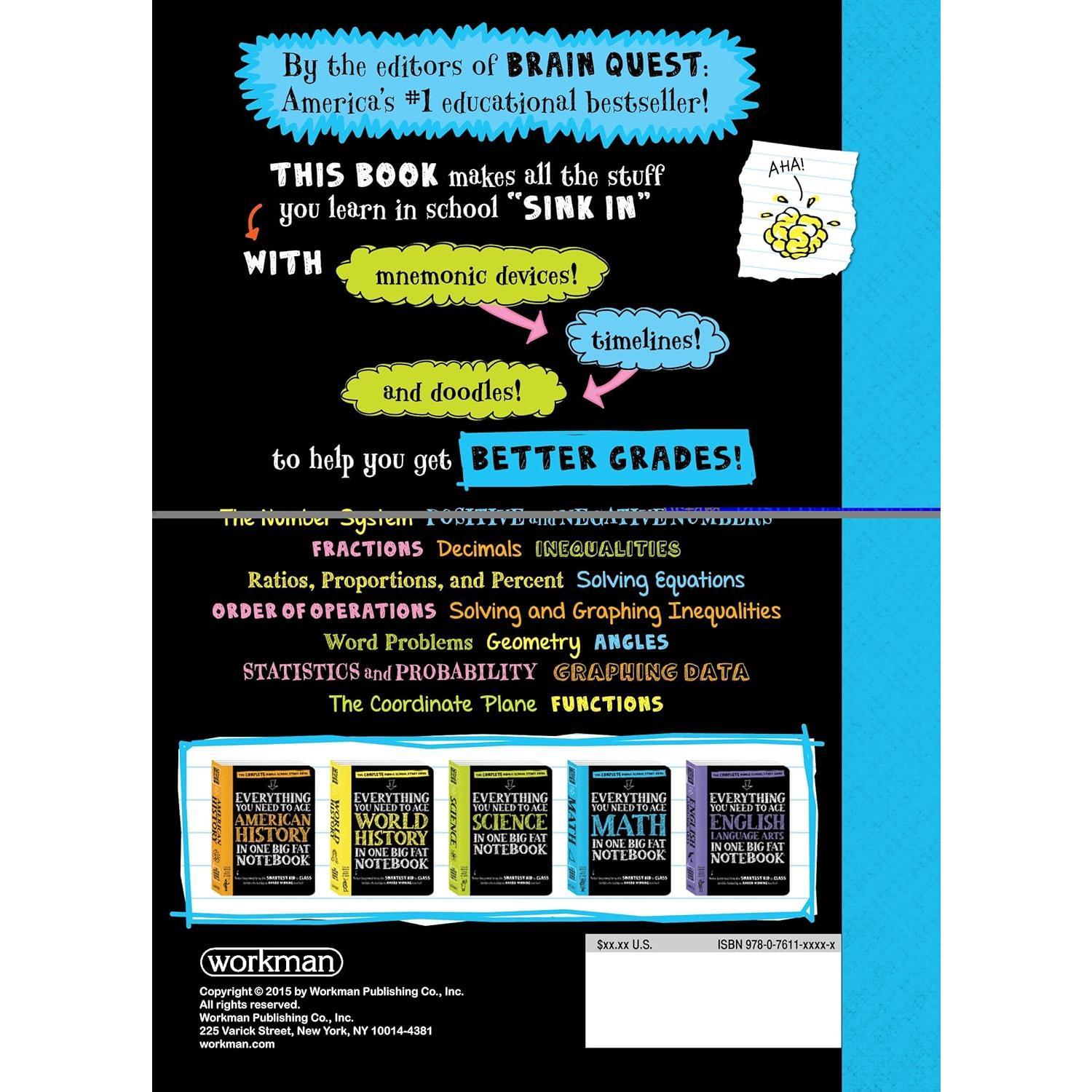 Everything You Need to Ace Math in One Big Fat Notebook: The Complete Middle School Study Guide