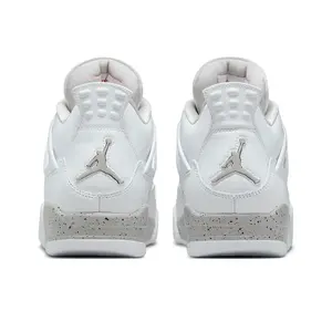 White Mid-Top Sneakers with Grey Accents