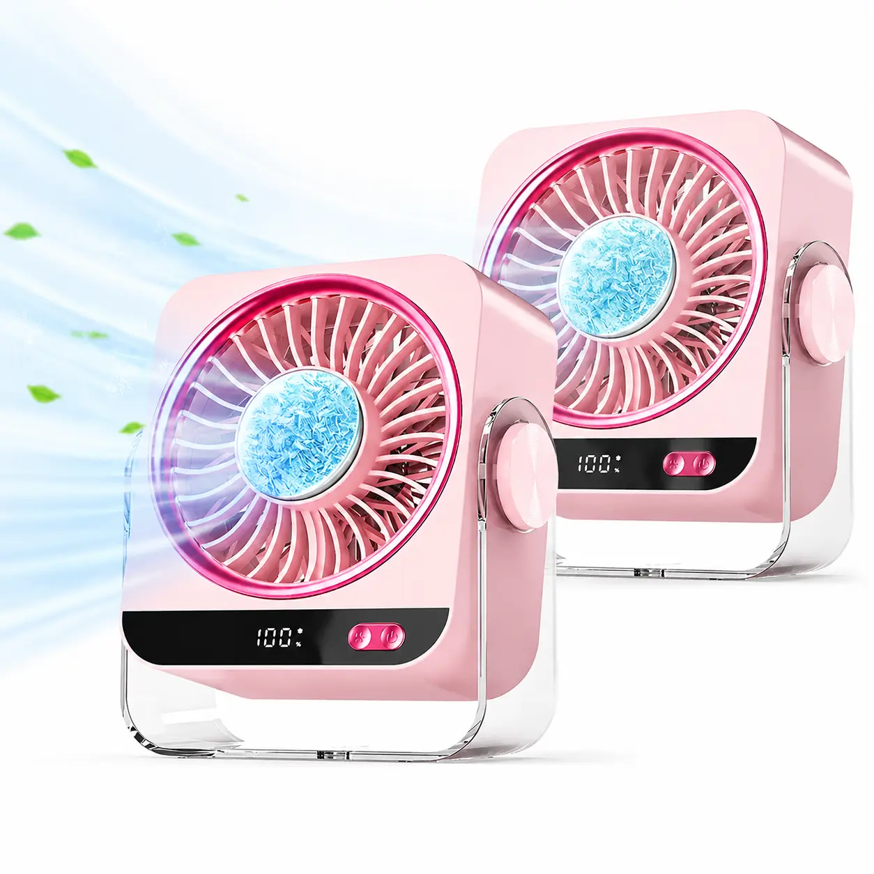Rechargeable Portable  Fan LED Display,Desk Cooling Fan for Bedroom,  Quiet Turbo Desk Fan, Small Battery Operated USB Fan for Stroller Bed Travel Camping Golf Gym summerwins,dorm essentials,home essentials