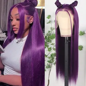 13X6 Platinum White Synthetic Lace Front Wigs 28 Inch Pre Plucked Long Straight Hair Wigs Glueless White Wigs Heat Resistant Fiber Hair Natural