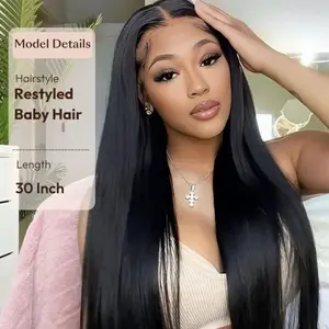 30 inch buss down jet black lace