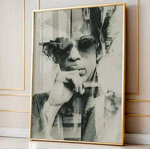 [Sale off up to 35%]  Prince Inspired Poster Print, Maximalist Black and White Wall Art, Modern Aesthetic Music Decor for Home or Office [No frame, Free Ship]