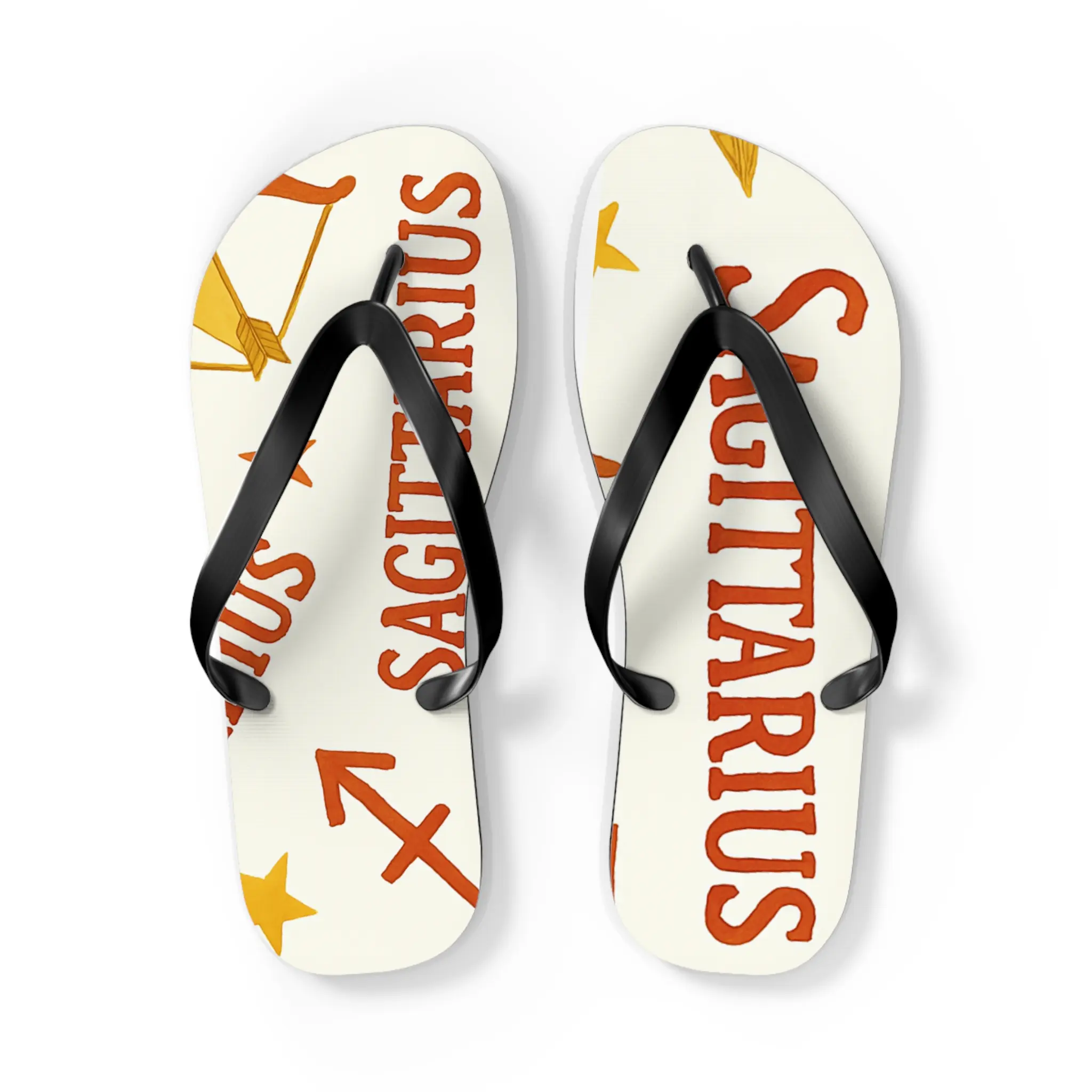 Sagittarius Flip Flops | Zodiac Summer Sandals, Beachwear, Astrology Gift, Casual Footwear, Pool Slides Shoe Walking Shoes