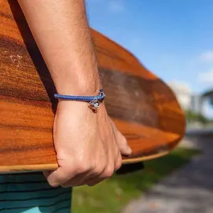 4Ocean Signature Unisex Braided Bracelet - Blue