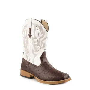 Men's Roper Brown Faux Ostrich Western Boot