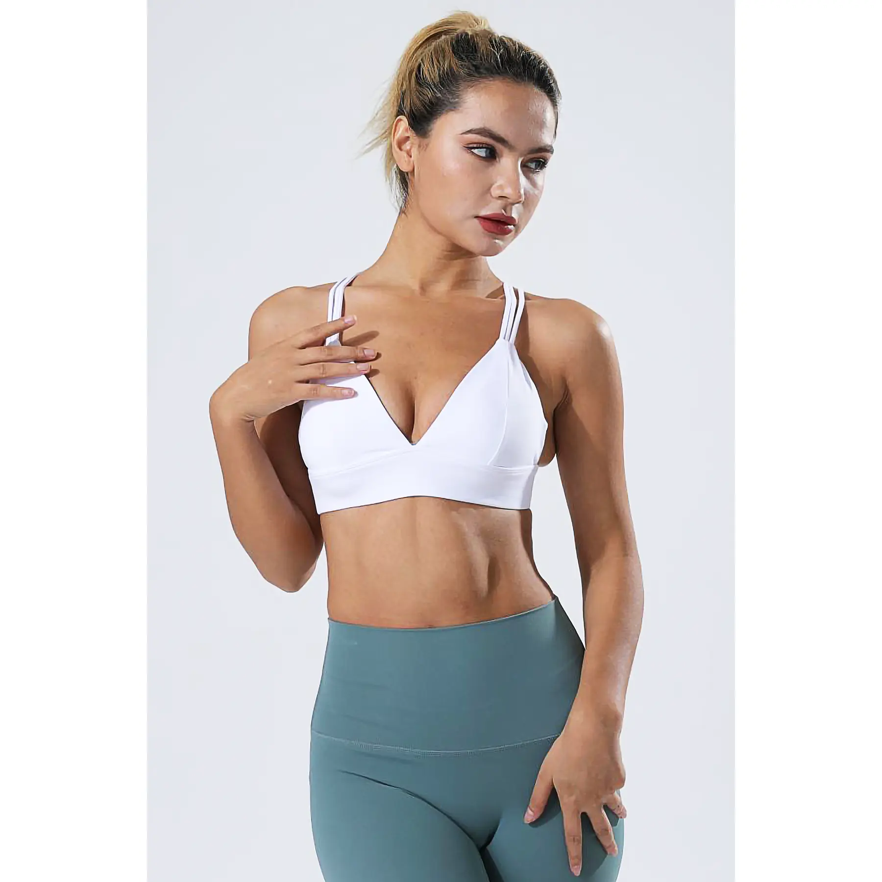 HauteD DK Triple Cross Sports Bra for Women - High Impact Supportive Bra