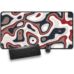 Large Gaming  & Desk Pad with Abstract , Extended Size Desk Mat, Non-Slip Surface (Multicolor 1, 18 x 12 inches)
