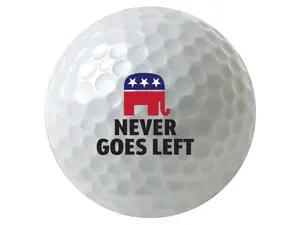 Republican Never Goes Left Golf Balls, 3-Pack Printed Golf Balls