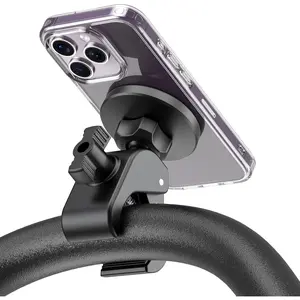 Phone Holder Clamp Mount - 20 x N52   Mount for Gym, Spin  (Fits Peloton), Treadmill, , Golf Cart, Shopping Cart - Compatible with Mag-Safe  12-17 Series
