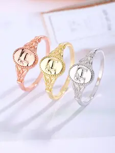 "Vintage Elephant Tri-Color Ring 🐘 925 Sterling Silver with Antique Engravings - Every Detail Hand-Forged to Perfection!"