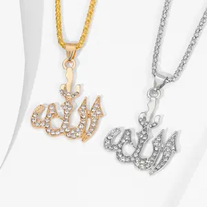 Geometric letter symbol pendant - unique, minimalist, and luxe: a versatile titanium steel necklace with diamond accents for men