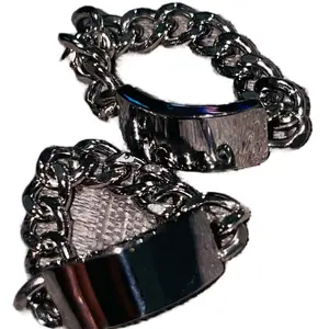 Stainless Steel Platinum Finish Ringlet Bracelet