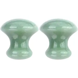 Jade Ice Roller & Gua Sha Facial Set | 2pc Green Quartz Face Massage Tools for Depuffing, Sculpting & Glow | Home Spa Skincare
