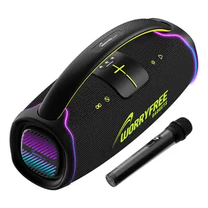 WorryFree Gadgets 300w Bluetooth Party Speakerw/ Handle & Mic