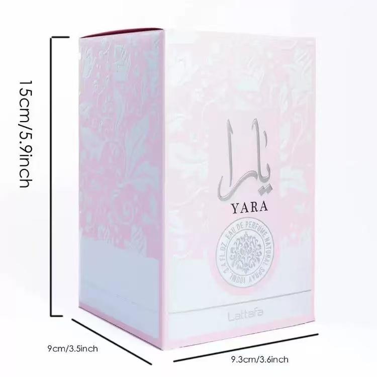 Lattafa Yara - Vanilla, Gourmand, Fruity, Floral - Eau de Parfum Long-Lasting Fragrance, 3.40 Ounce / 100 ml