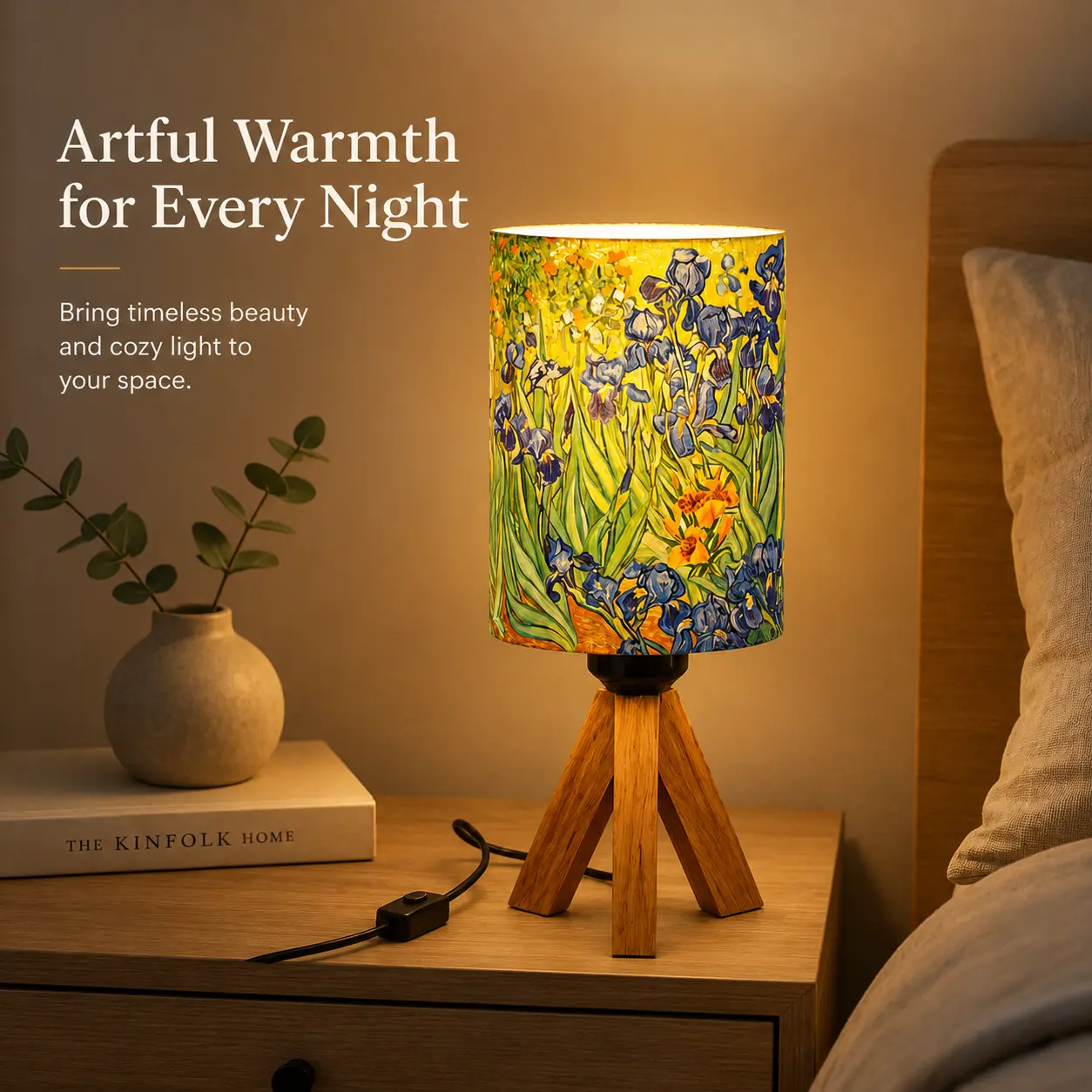 Customizable LED table lamp — a custom table lamp designed just for you, featuring built-in USB ports and an AC power outlet; creative bedside lamp design.