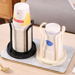 Disposable paper cup organizer, space saving design, multifunctional cup holder, household coffee cup dispenser, suitable for living room, kitchen, office, spa, dining room
