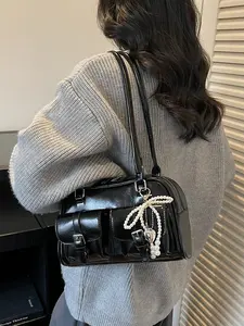 Women's Single Shoulder Bag New Fashion Boston Bag Casual Bowling Bag, Fashionable Crossbody Bag, Stylish and Versatile, Perfect for Daily Use