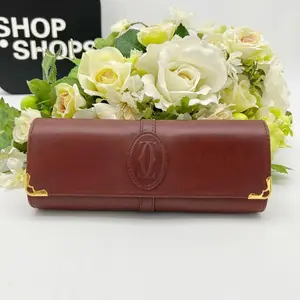 Pre-owned Cartier As Shown Shoulder Bags Must de Leather Glasses Case ca7508gg