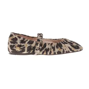 Chinese Laundry Womens Avery Leopard Mary Jane Ballet Flats Casual - Beige